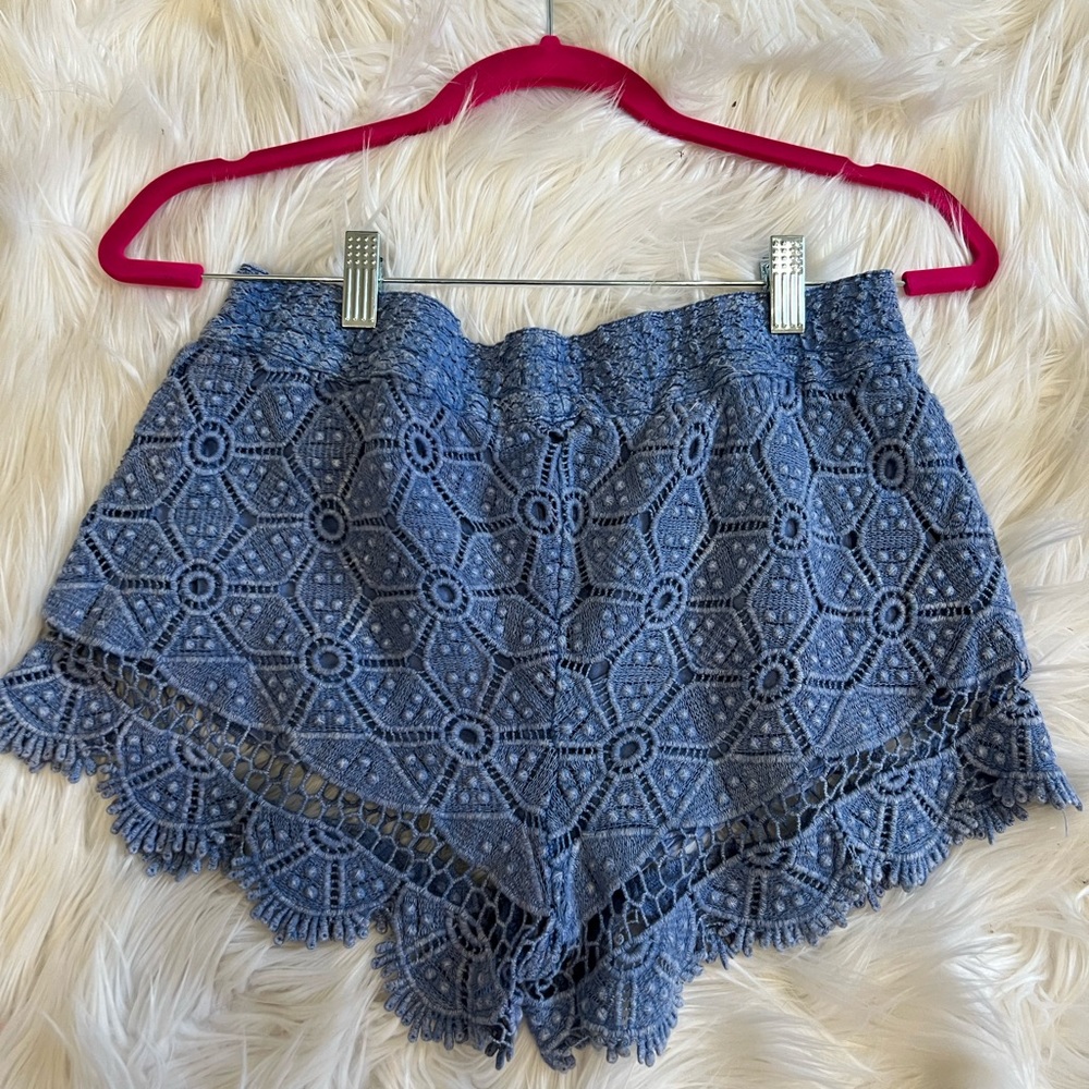 Blue printed shorts size small